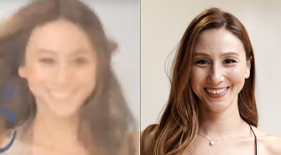 2010年と2022年の道端カレンさんの顔の比較