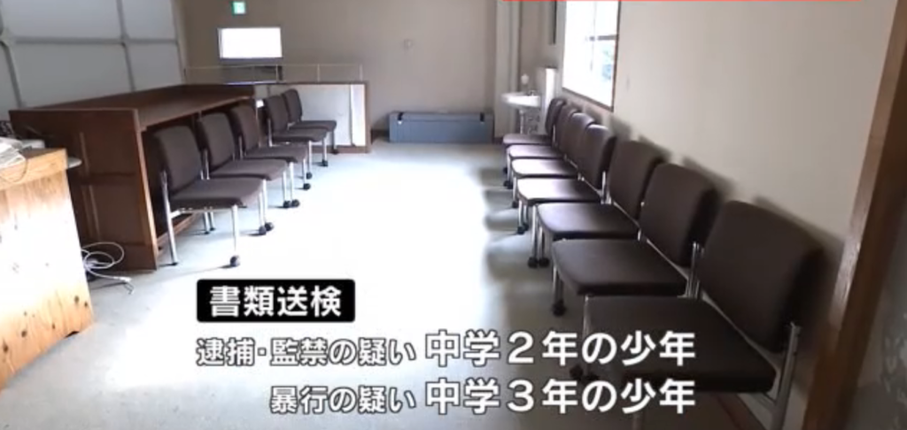事件が発生した福岡県私立中学校の体育館控室